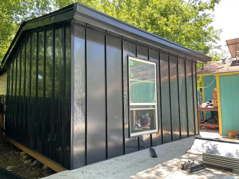 Black standing seam metal wall panels for Metal Roof Installation in Kenilworth